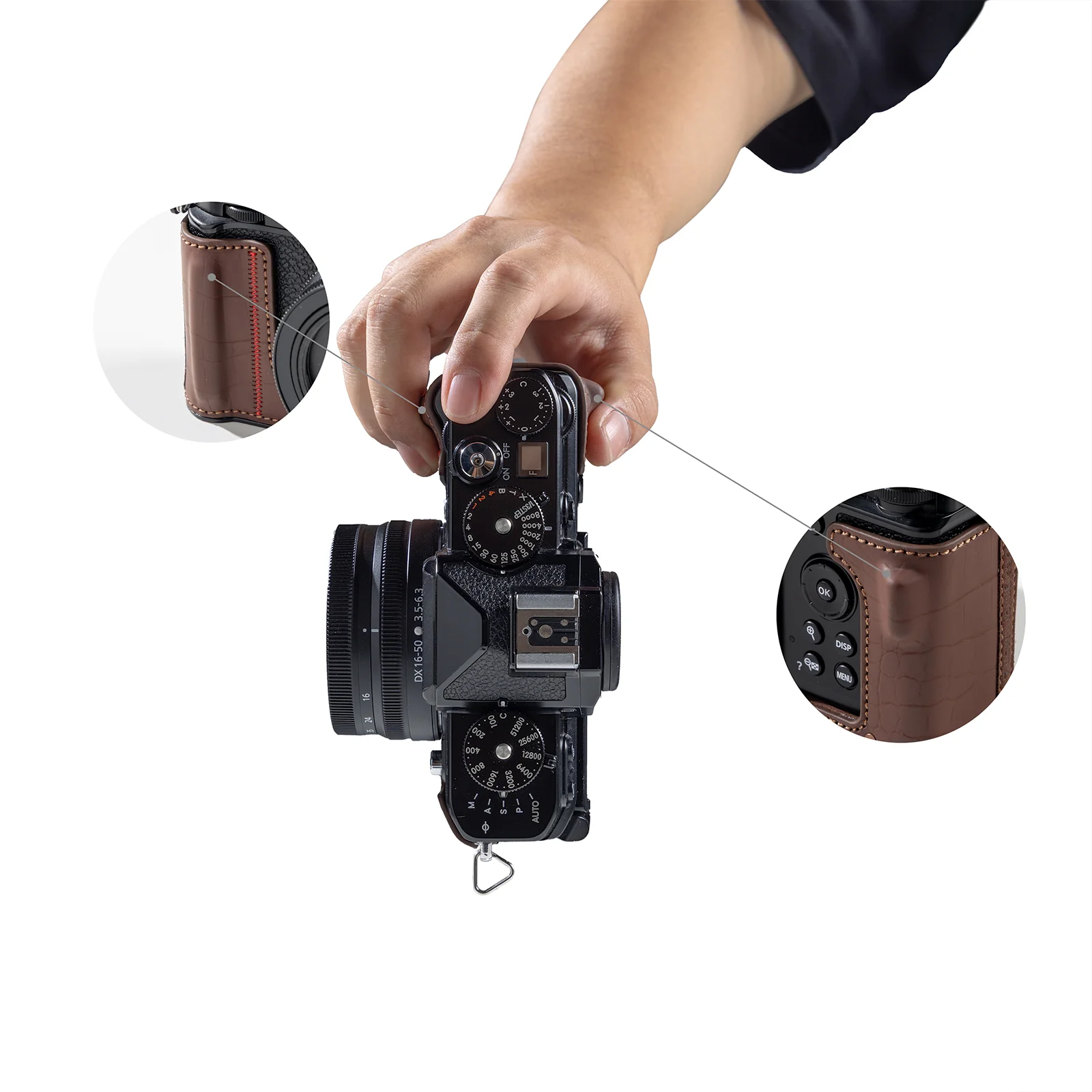 SmallRig Leather Case Kit for Nikon Z f (Brown) 5096 - Image 5