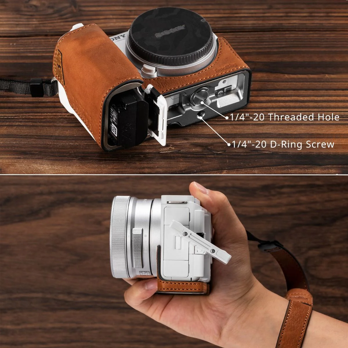 SmallRig Leather Case Kit for Sony ZV-E10 II (Brown) 4889 - Image 4