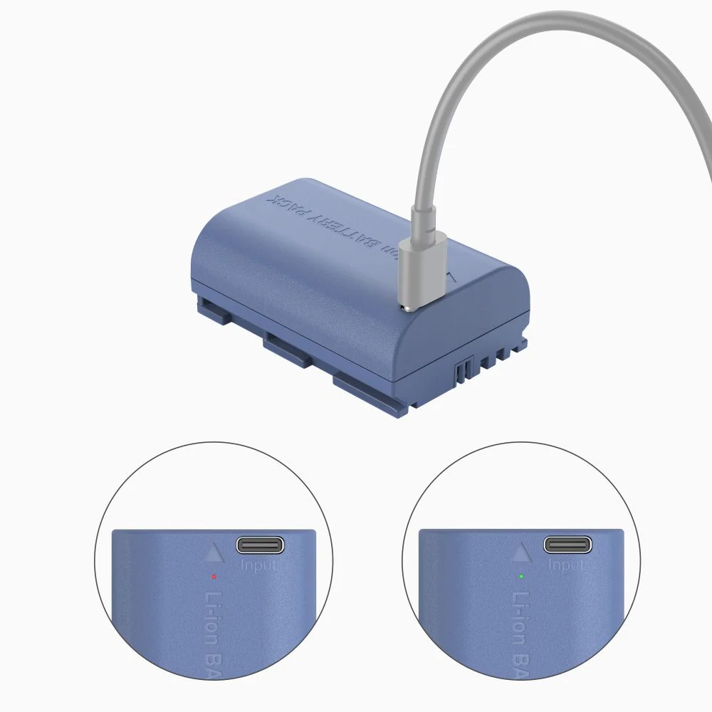 SmallRig LP-E6NH USB-C Rechargeable Camera Battery 4264 (Blue) - Image 5