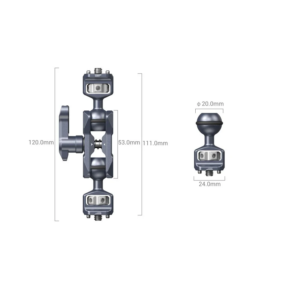 SmallRig Magic Arm with Dual Ball Heads (1/4â€-20 Screws) 3873 - Image 2