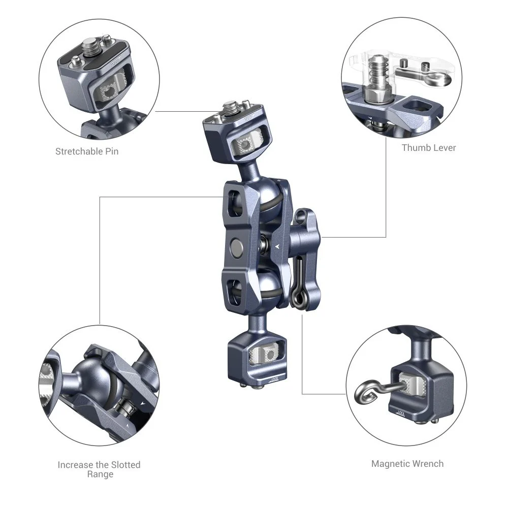 SmallRig Magic Arm with Dual Ball Heads (1/4â€-20 Screws) 3873 - Image 4