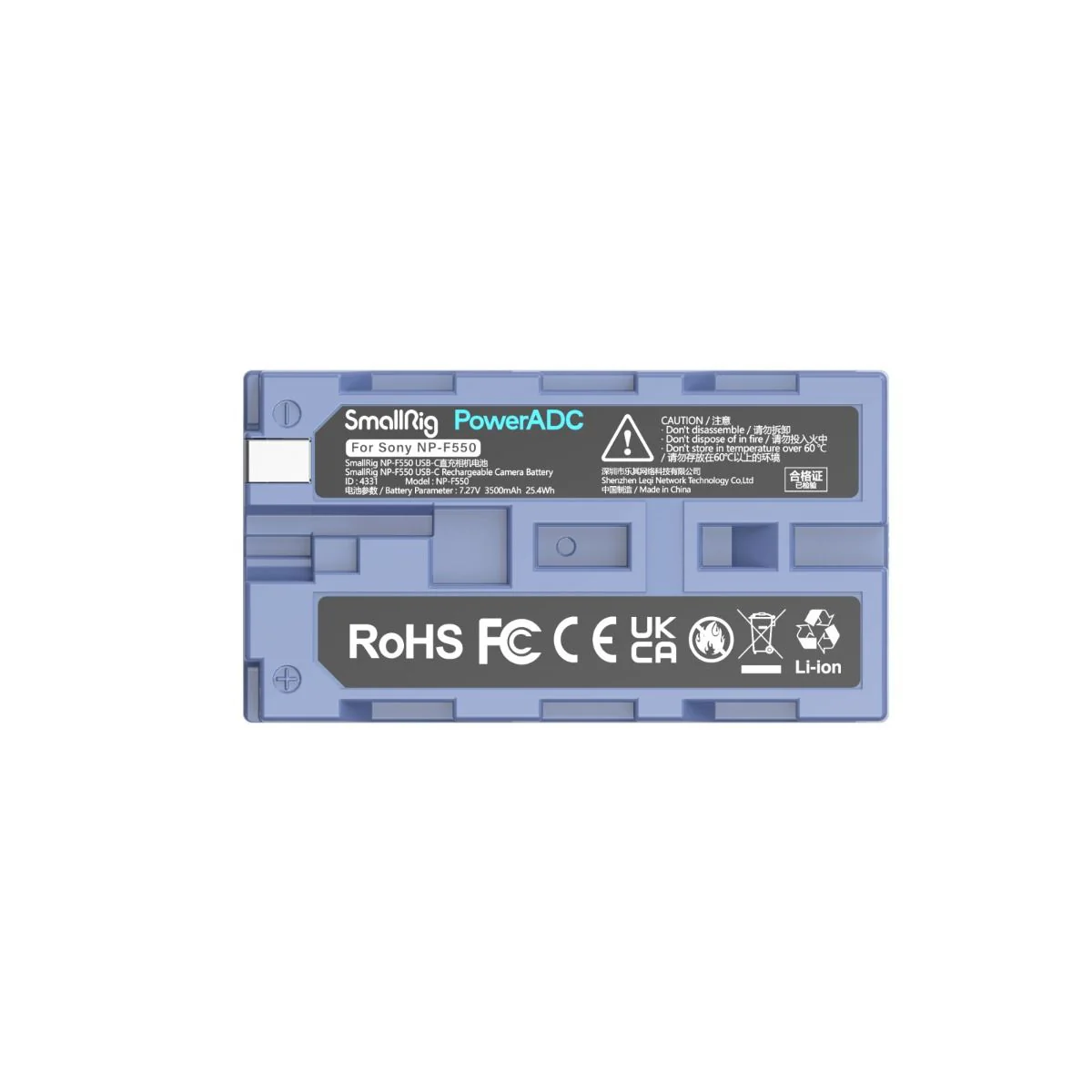 SmallRig NP-F550 USB-C Rechargeable Camera Battery 4331 - Image 3