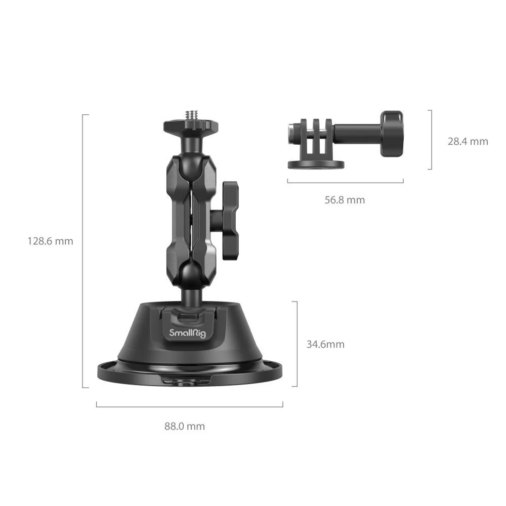 SmallRig Portable Suction Cup Mount Support for Action Cameras SC-1K 4193 - Image 3