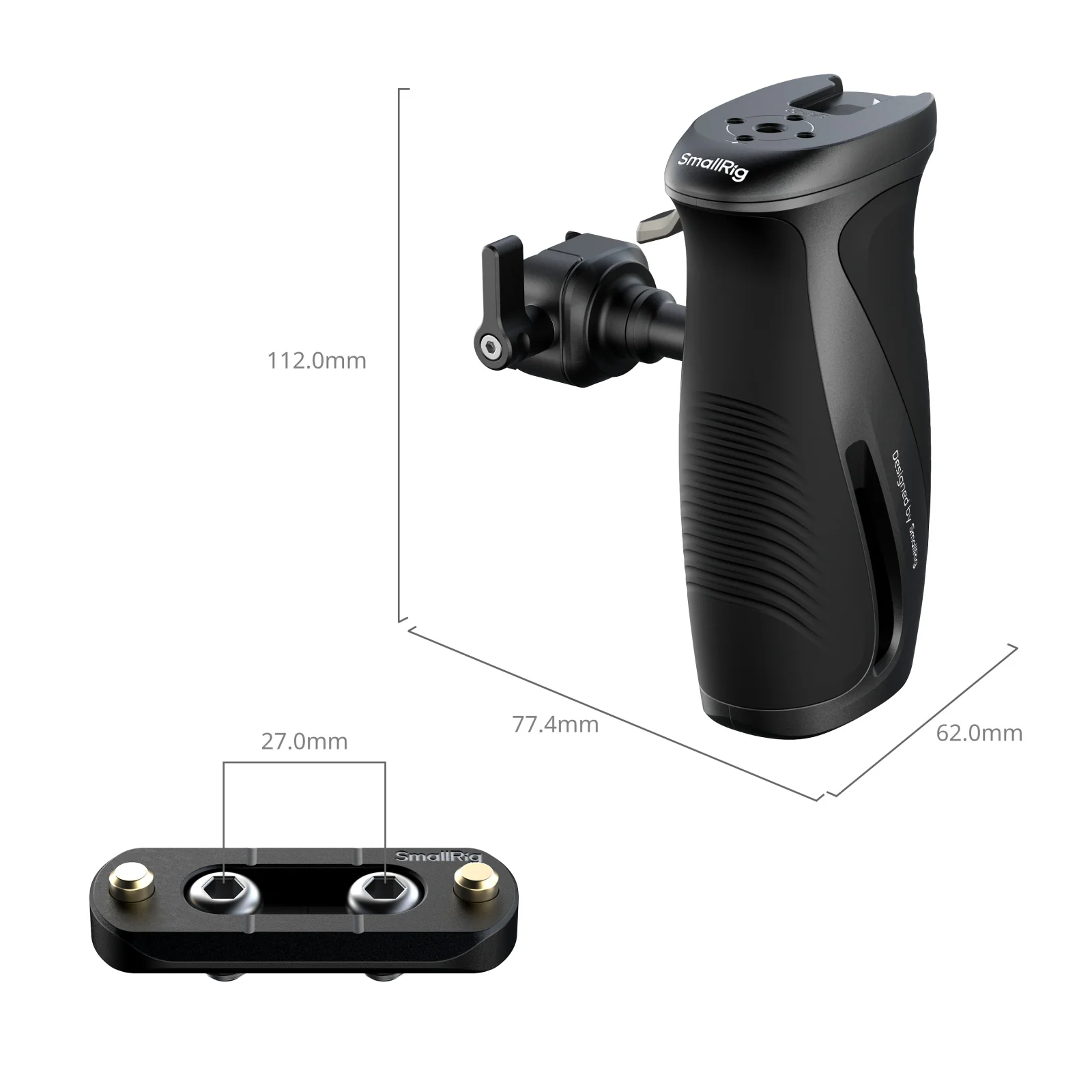 SmallRig Rotating Side Handle with NATO Clamp 5160 - Image 2