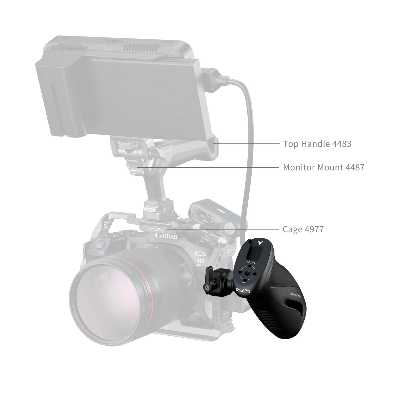 SmallRig Rotating Side Handle with NATO Clamp 5160 - Image 6