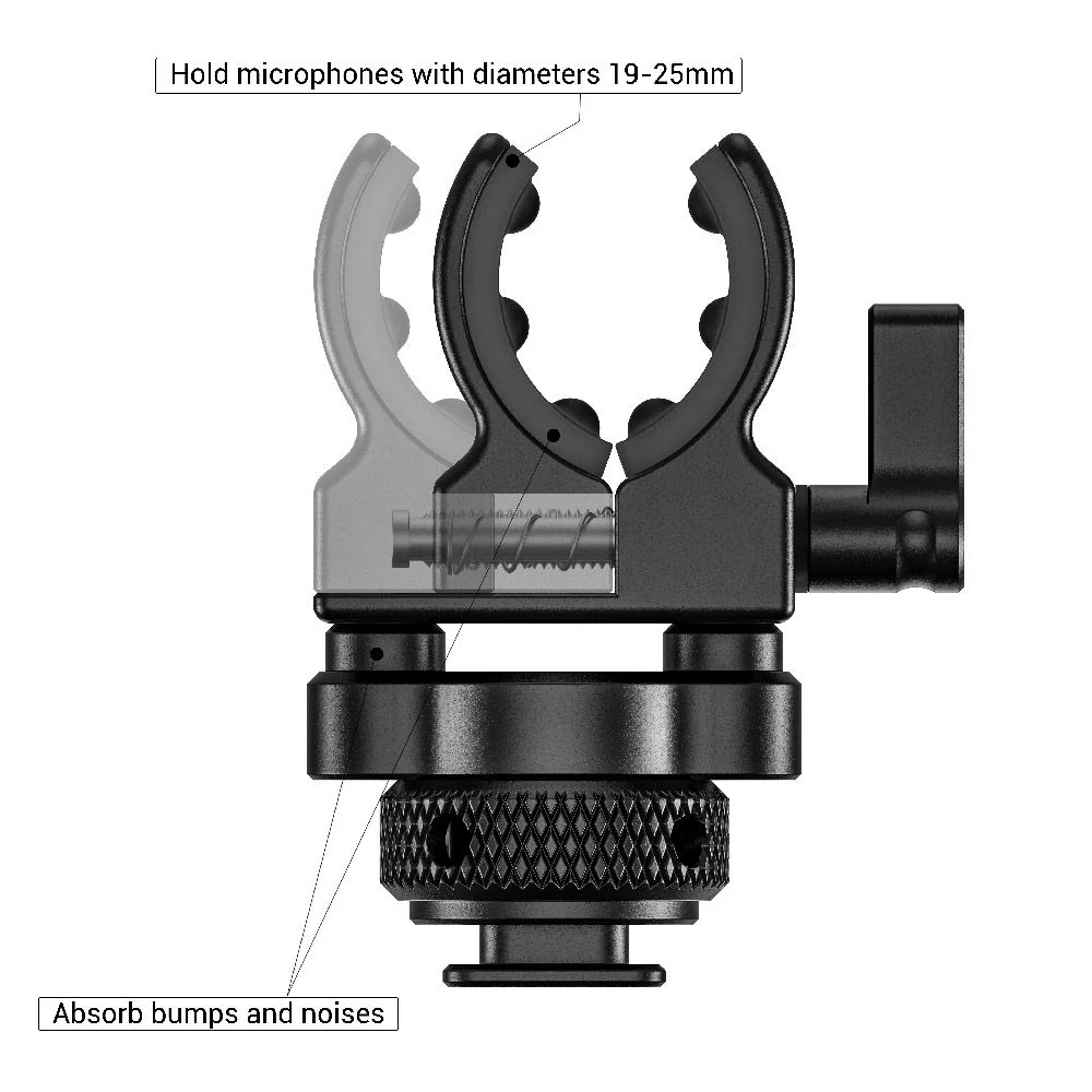 SmallRig Shotgun Microphone Holder (Cold Shoe) BSM2352 - Image 3