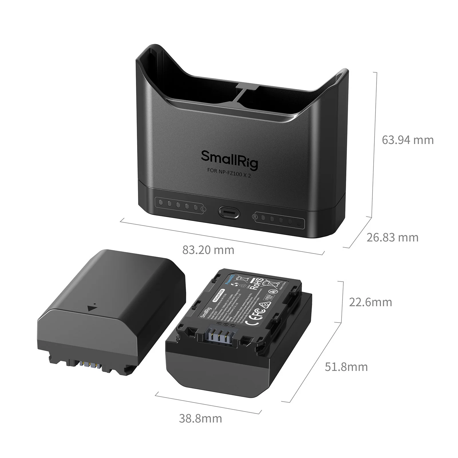 SmallRig Turbo Charging Kit for NP-FZ100 Camera Batteries 5483 - Image 8