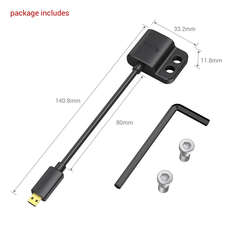 SmallRig Ultra Slim 4K HDMI Adapter Cable D to A  3021 (Black) - Image 3