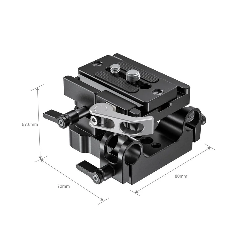 SmallRig Universal 15mm Rail Support System Baseplate 2092B - Image 2