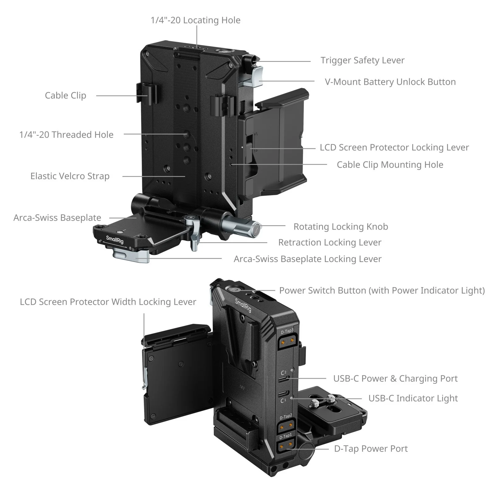 SmallRig V-Mount Battery Mount Plate Kit 5227 - Image 4