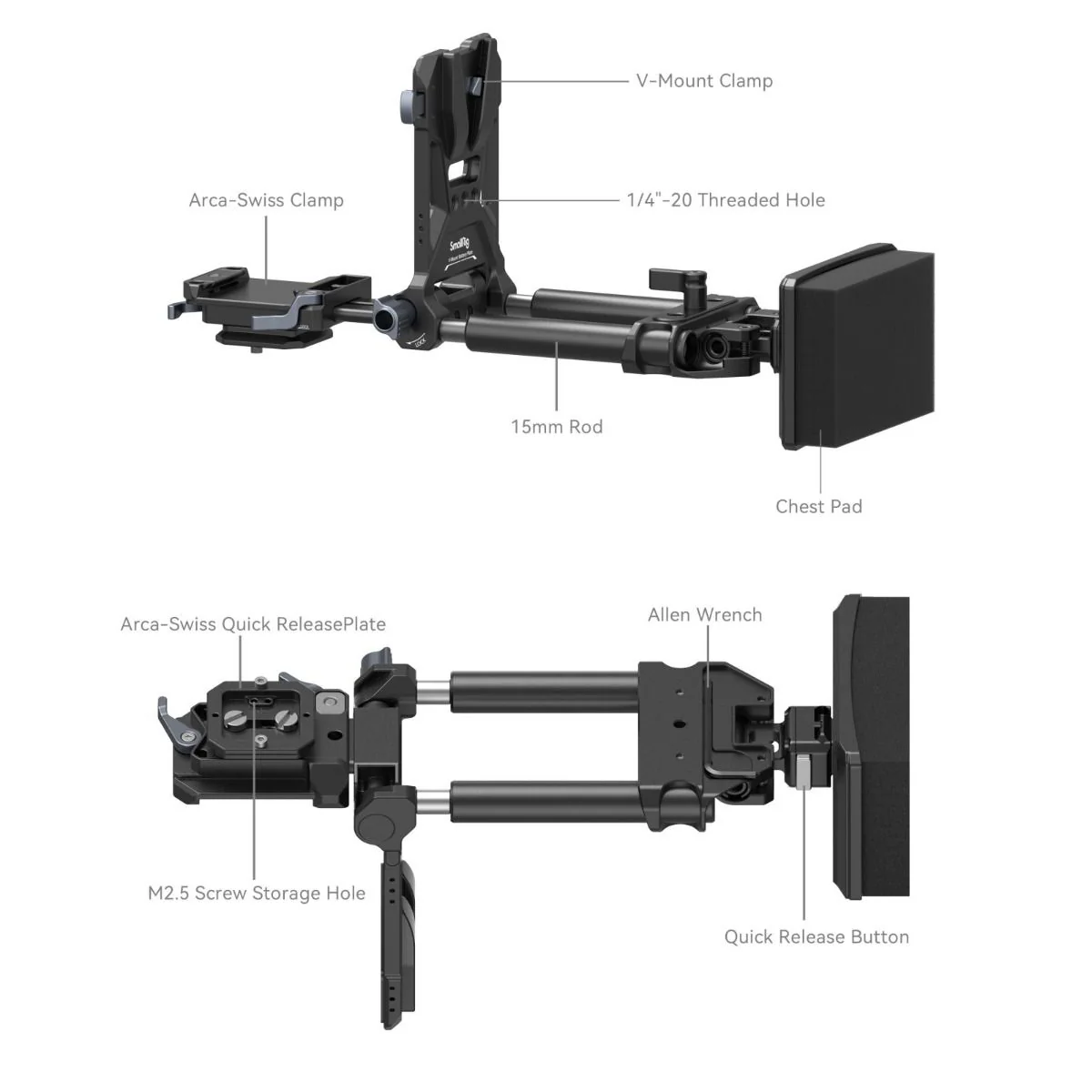 SmallRig V-Mount Battery Mount Plate Kit (Advanced) 4063B - Image 4