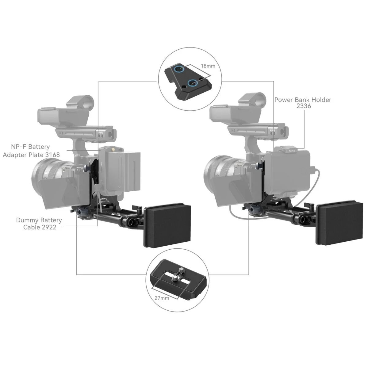 SmallRig V-Mount Battery Mount Plate Kit (Advanced) 4063B - Image 7