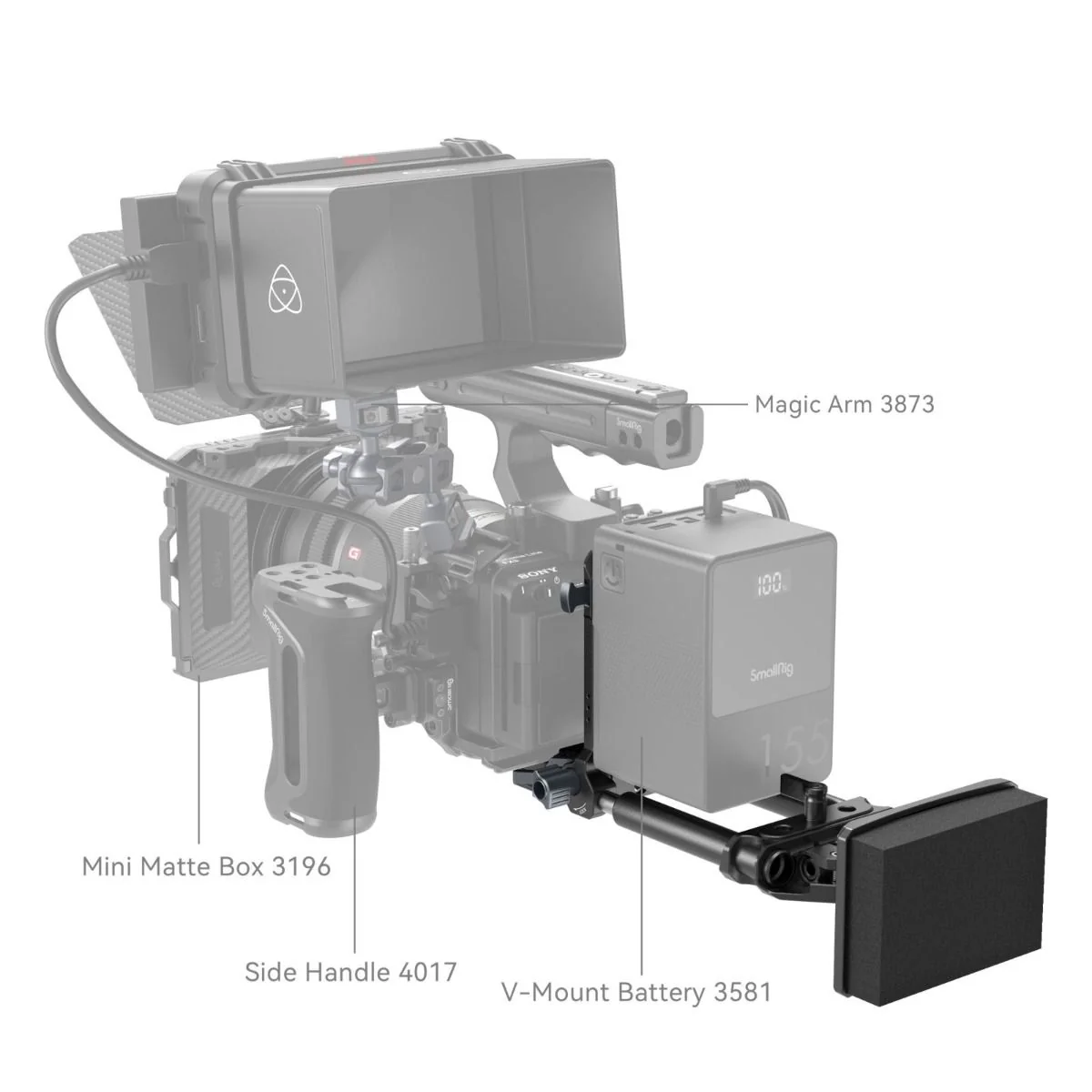 SmallRig V-Mount Battery Mount Plate Kit (Advanced) 4063B - Image 8