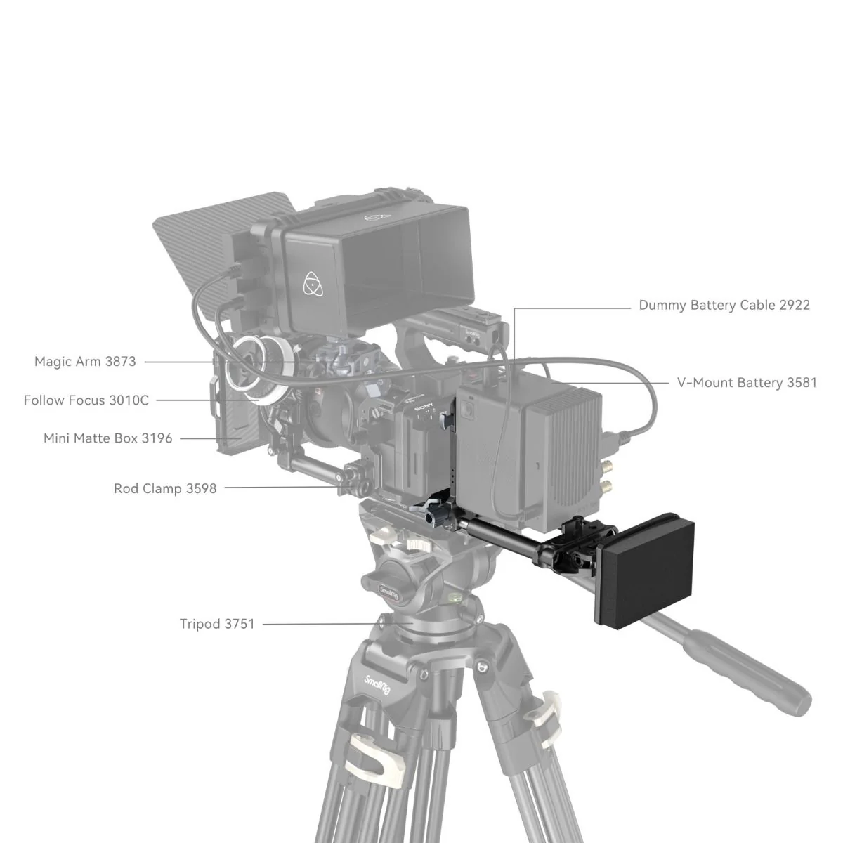 SmallRig V-Mount Battery Mount Plate Kit (Advanced) 4063B - Image 9