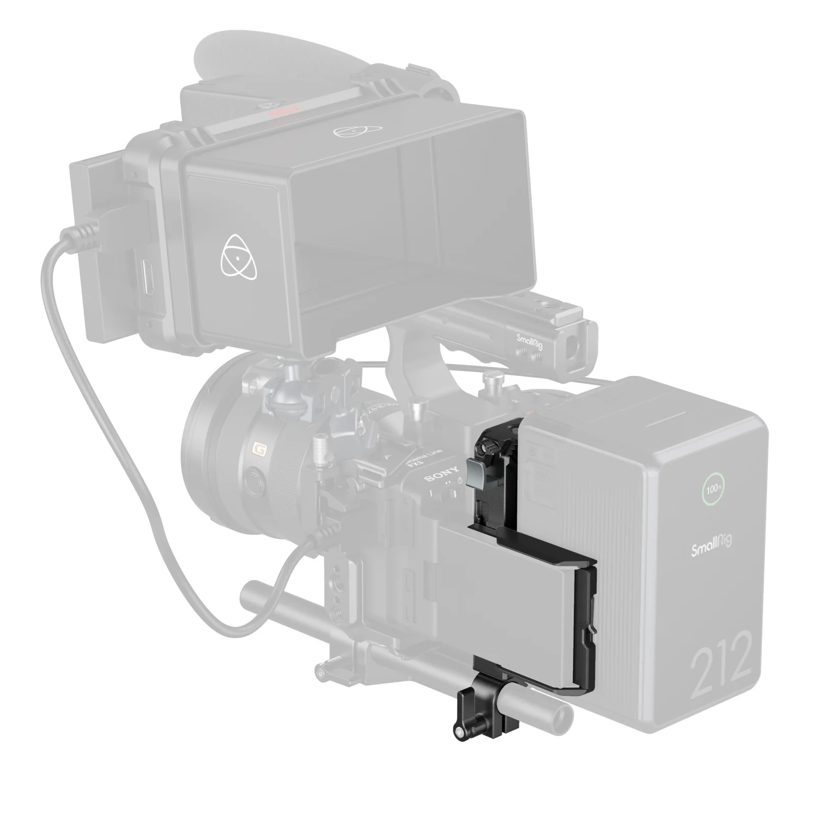 SmallRig V-Mount Battery Mount Plate Kit for 15mm LWS Rods 5226 - Image 7