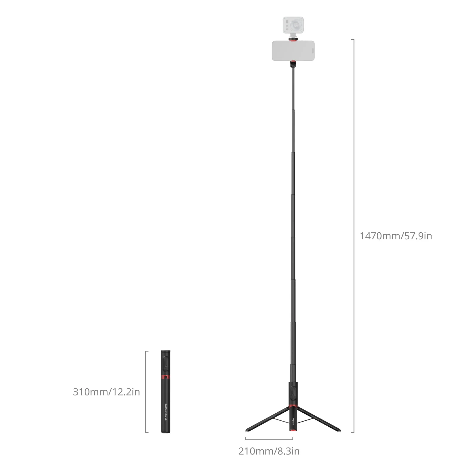 SmallRig x Drex Lee Boom Selfie Stick ST30 Lite (Black) 5292 - Image 2