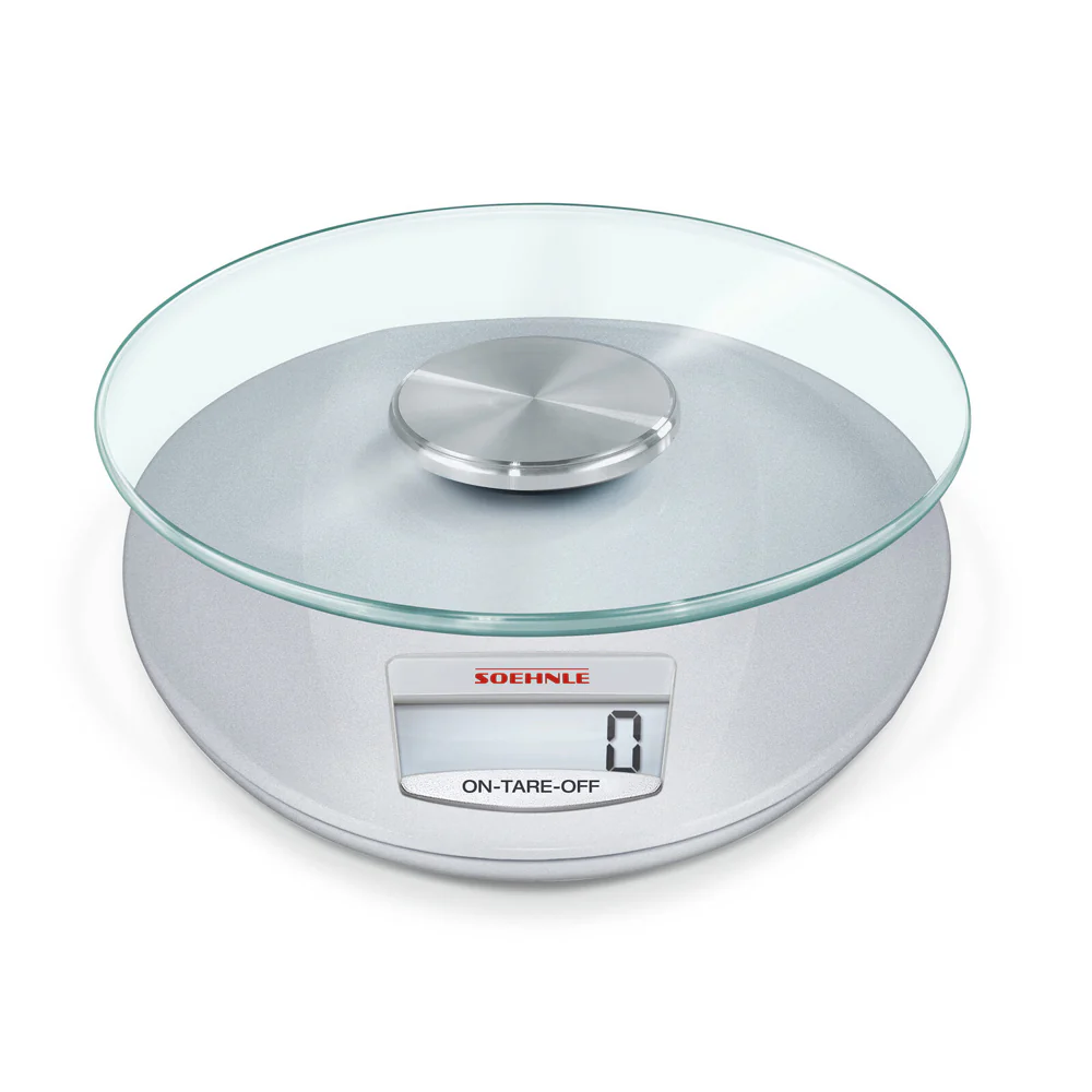 Soehnle Roma Digital LCD Kitchen Food Weigh Scale w/ Removable Plate SLV 5kg - Image 3