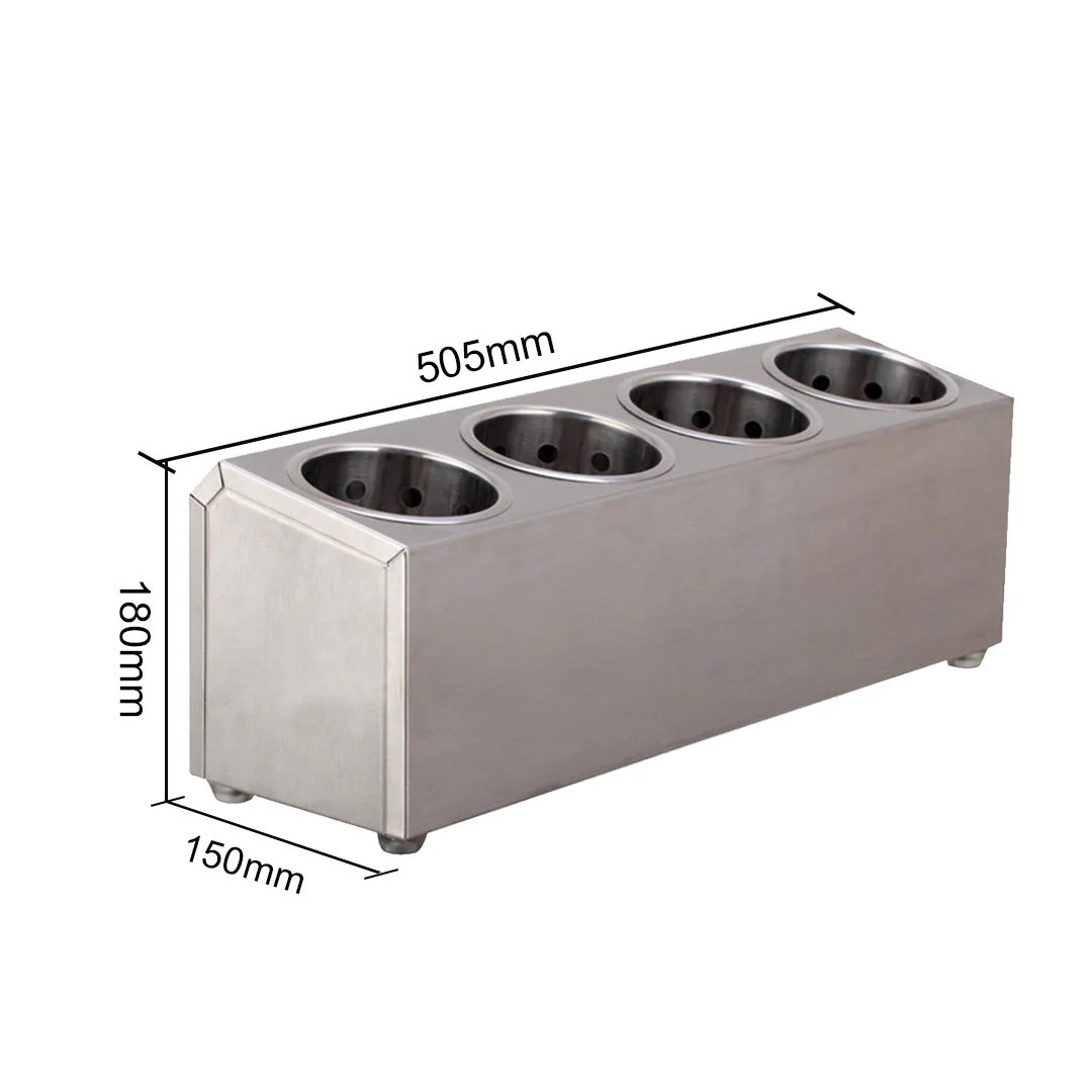 SOGA Stainless Steel 4 Hole Conical Cutlery Holder (18/10) - Image 10