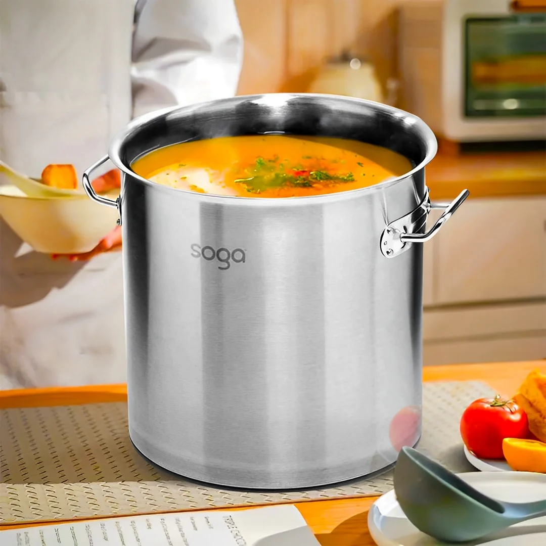 SOGA Top Grade Stainless Steel Stockpot 25L 18/10 - Image 3