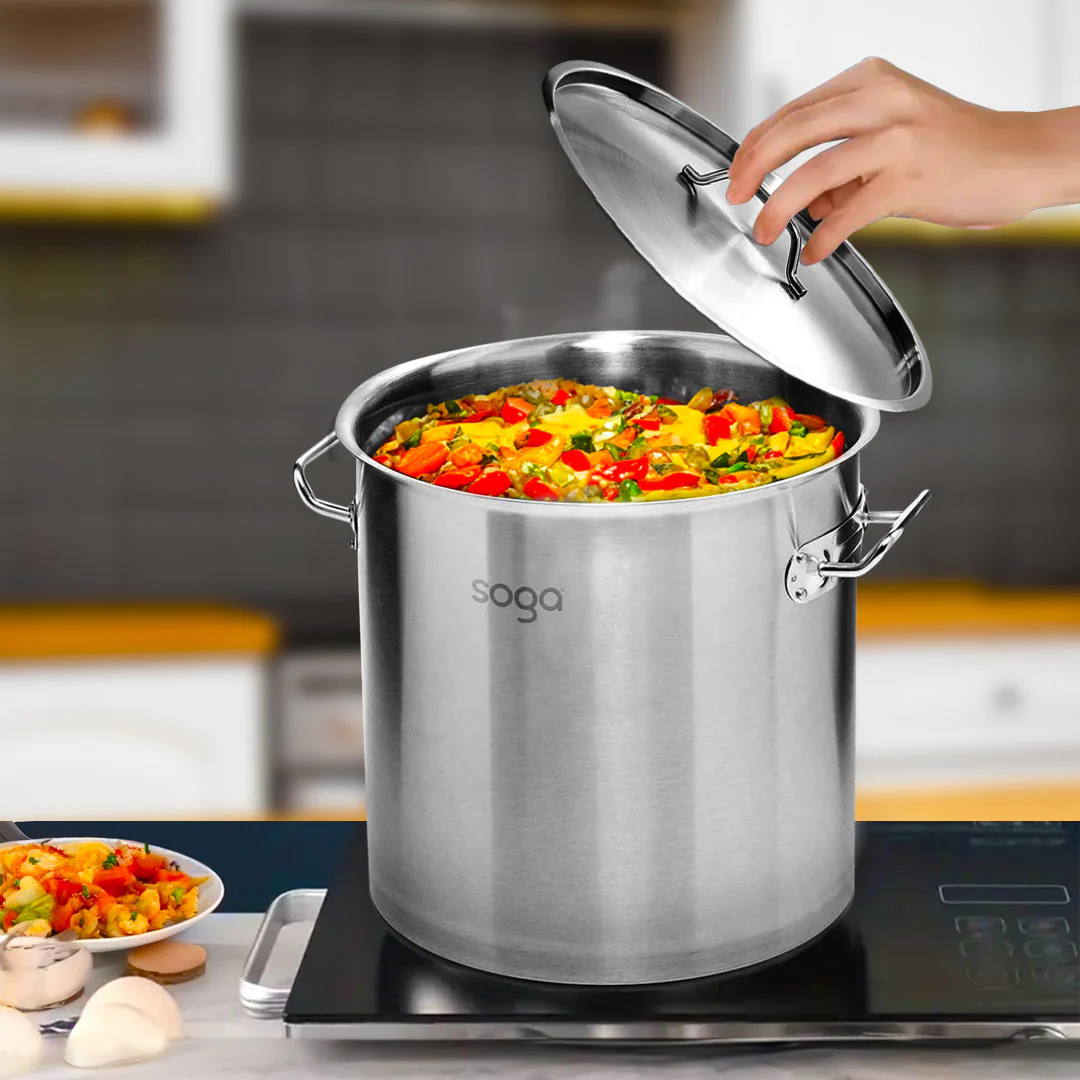 SOGA Top Grade Stainless Steel Stockpot 25L 18/10 - Image 8