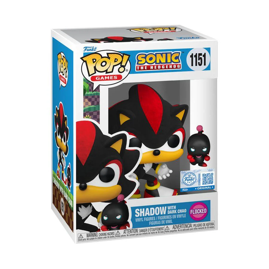 Sonic the Hedgehog - Shadow with Dark Chao Flocked Pop! Vinyl - Image 2