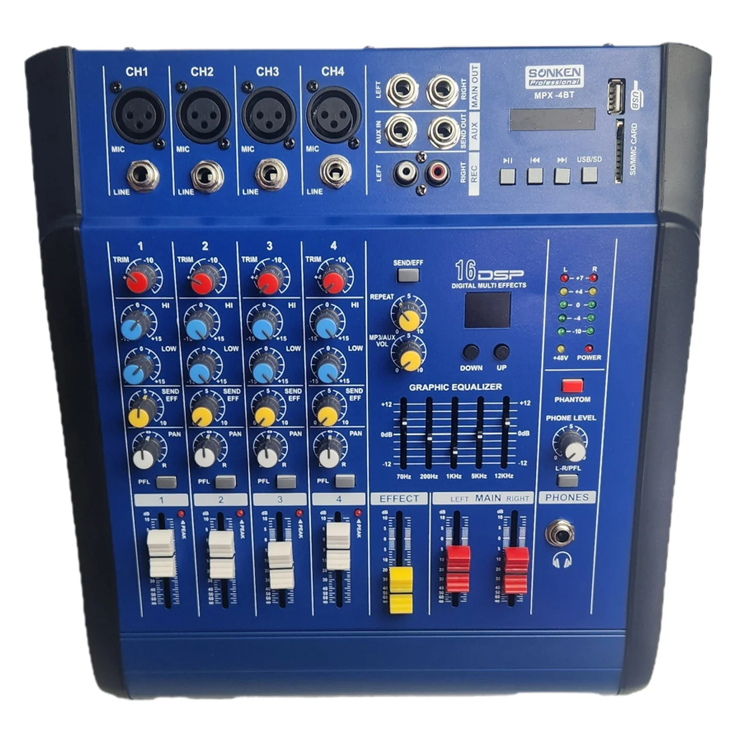 Sonken MPX-4BT Karaoke System with 12″ Speakers and Wireless Mics - Image 2