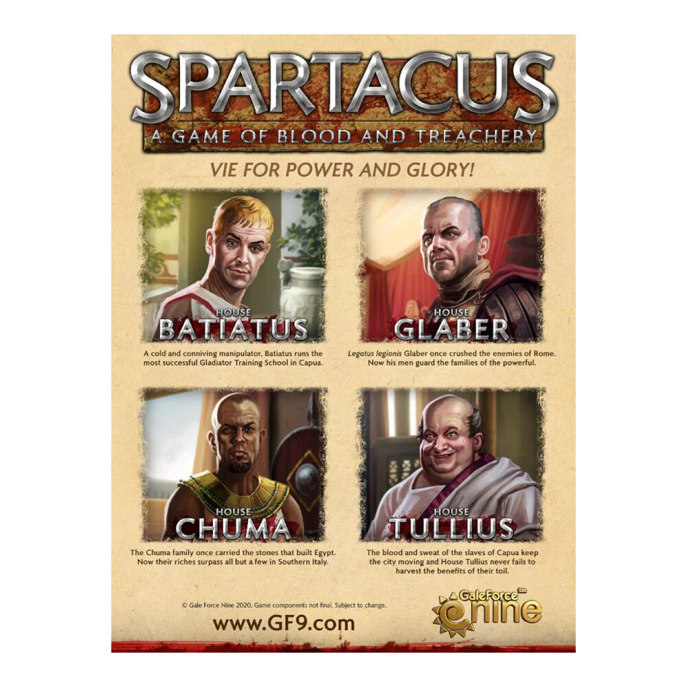 Spartacus A Game of Blood & Treachery Board Game Tabletop 17y+ - Image 3