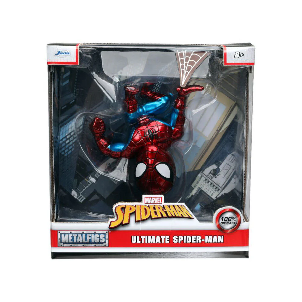 Spider-Man Ultimate 6" Diecast Metal Action Figure Collectible Statue (Red) - Image 7
