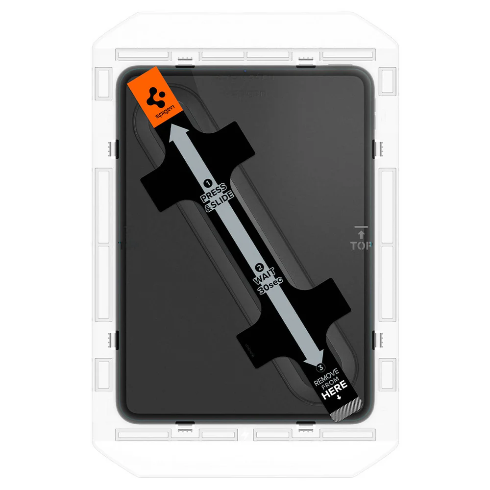 Spigen Apple iPad 10.9 2022 EZ Fit GLAS.tR Slim 1PC Glass Screen Protector - Clear - Image 3