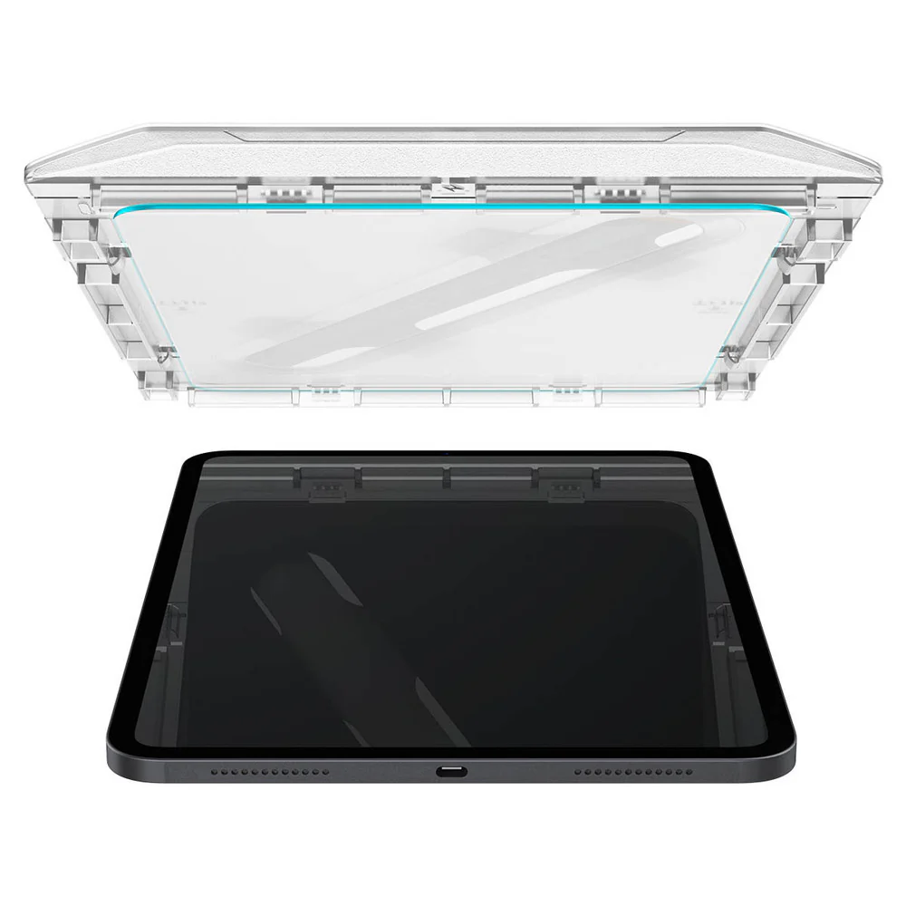 Spigen Apple iPad 10.9 2022 EZ Fit GLAS.tR Slim 1PC Glass Screen Protector - Clear - Image 5