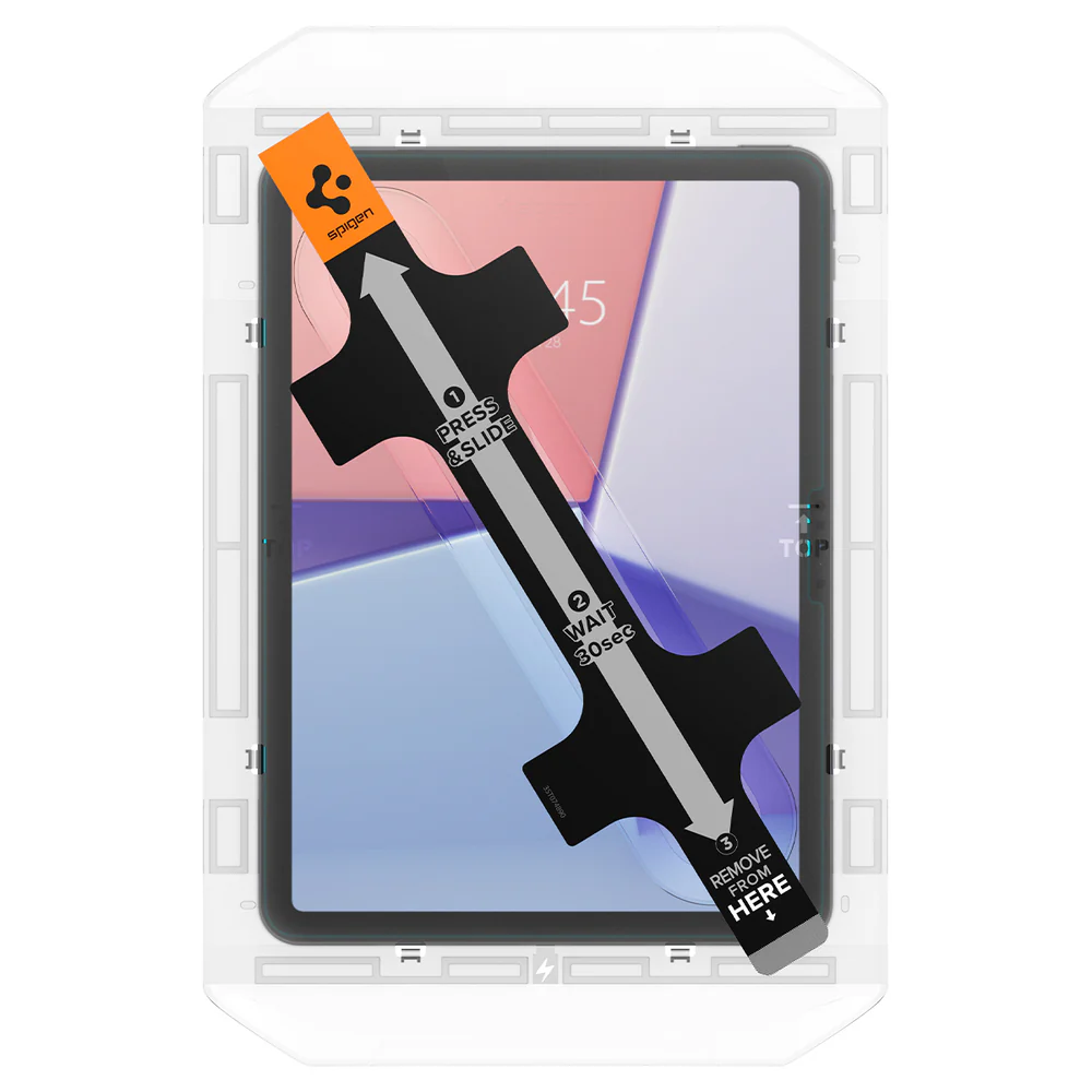Spigen Apple iPad Air 11 2024 EZ Fit GLAS.tR Slim 1PC Glass Screen Protector - Clear - Image 3