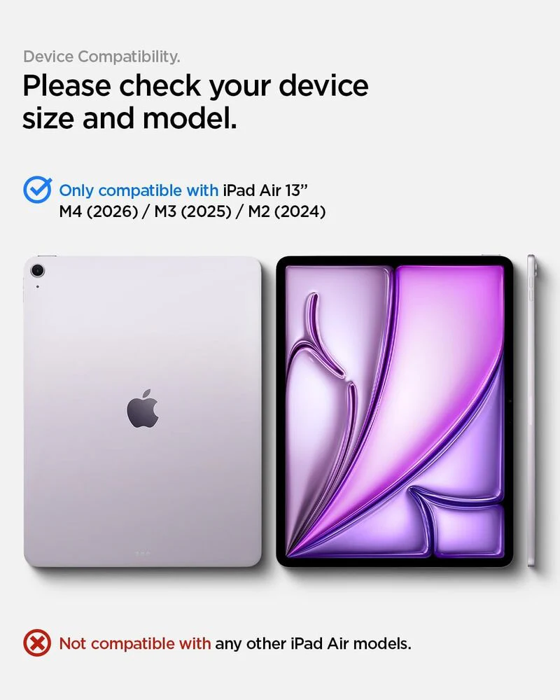 Spigen Apple iPad Air 13 2024 EZ Fit GLAS.tR Slim 1PC Glass Screen Protector - Clear - Image 2