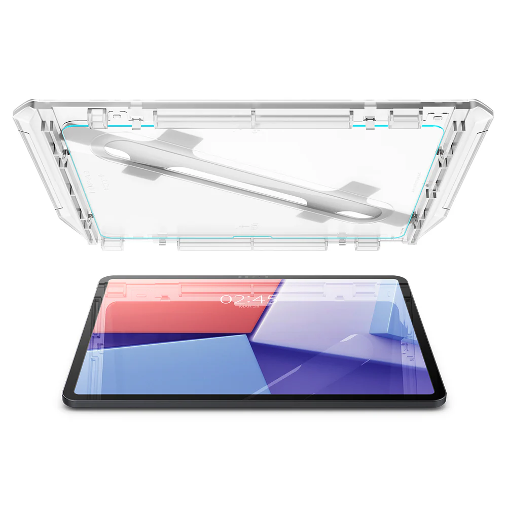 Spigen Apple iPad Air 13 2024 EZ Fit GLAS.tR Slim 1PC Glass Screen Protector - Clear - Image 5