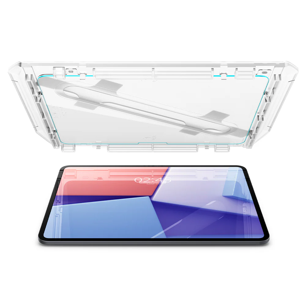 Spigen Apple iPad Pro 13 2024 EZ Fit GLAS.tR Slim 1PC Glass Screen Protector - Clear - Image 6