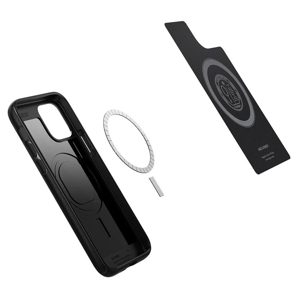 Spigen Apple iPhone 12 / 12 Pro Mag Armor Case - Black - Image 5