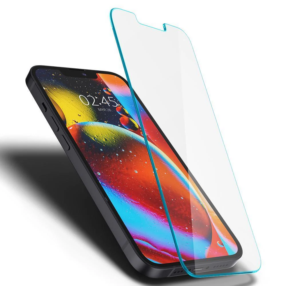 Spigen Apple iPhone 13 mini EZ Fit GLAS.tR Slim Glass Screen Protector - Clear - Image 5