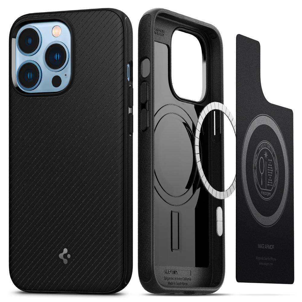 Spigen Apple iPhone 13 Pro Mag Armor Case - Black - Image 3