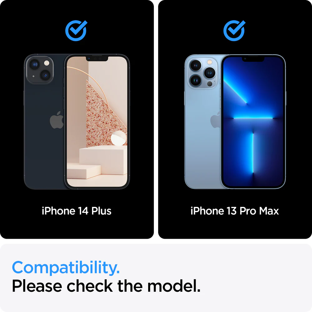 Spigen Apple iPhone 14 Plus / iPhone 13 Pro Plus AlignMaster GLAS.tR Full Cover 2PCS Glass Screen Protector - Black - Image 2