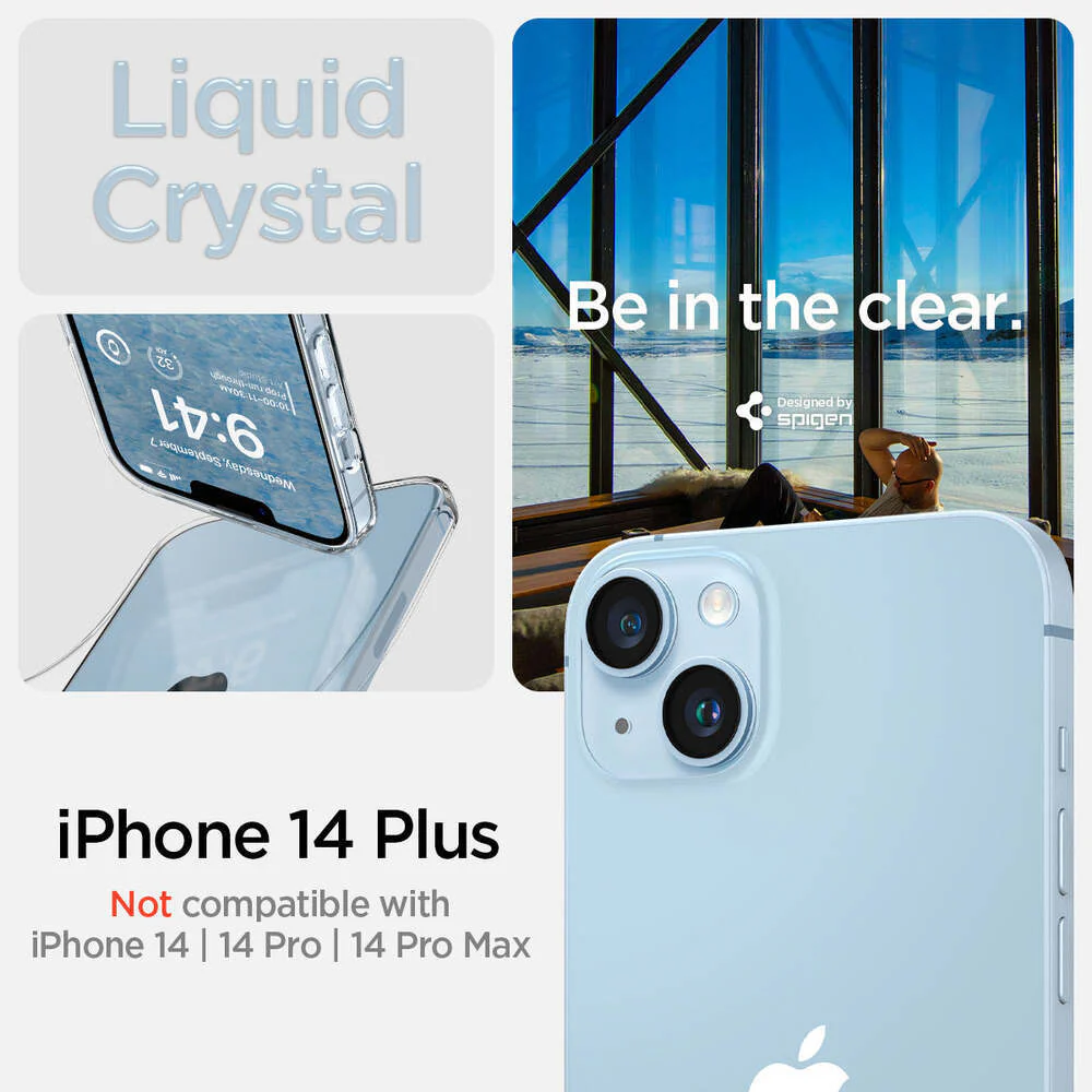 Spigen Apple iPhone 14 Plus Liquid Crystal Case - Clear - Image 2