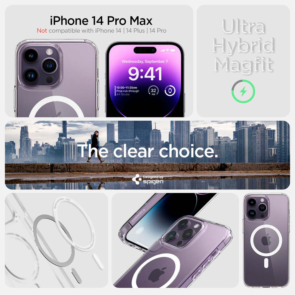 Spigen Apple iPhone 14 Pro Max Ultra Hybrid Mag (MagFit) Case - White - Image 2