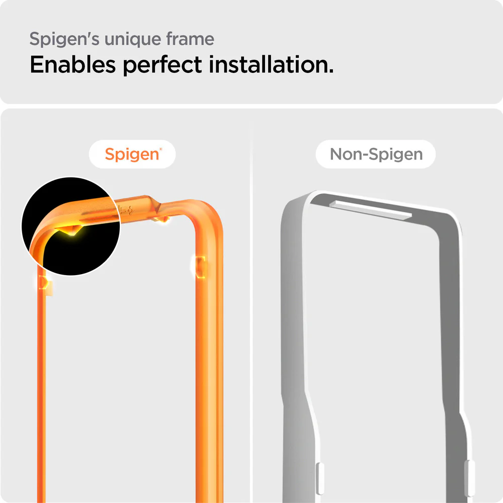 Spigen Apple iPhone 15 Plus AlignMaster GLAS.tR Full Cover 2PCS Glass Screen Protector - Black - Image 6