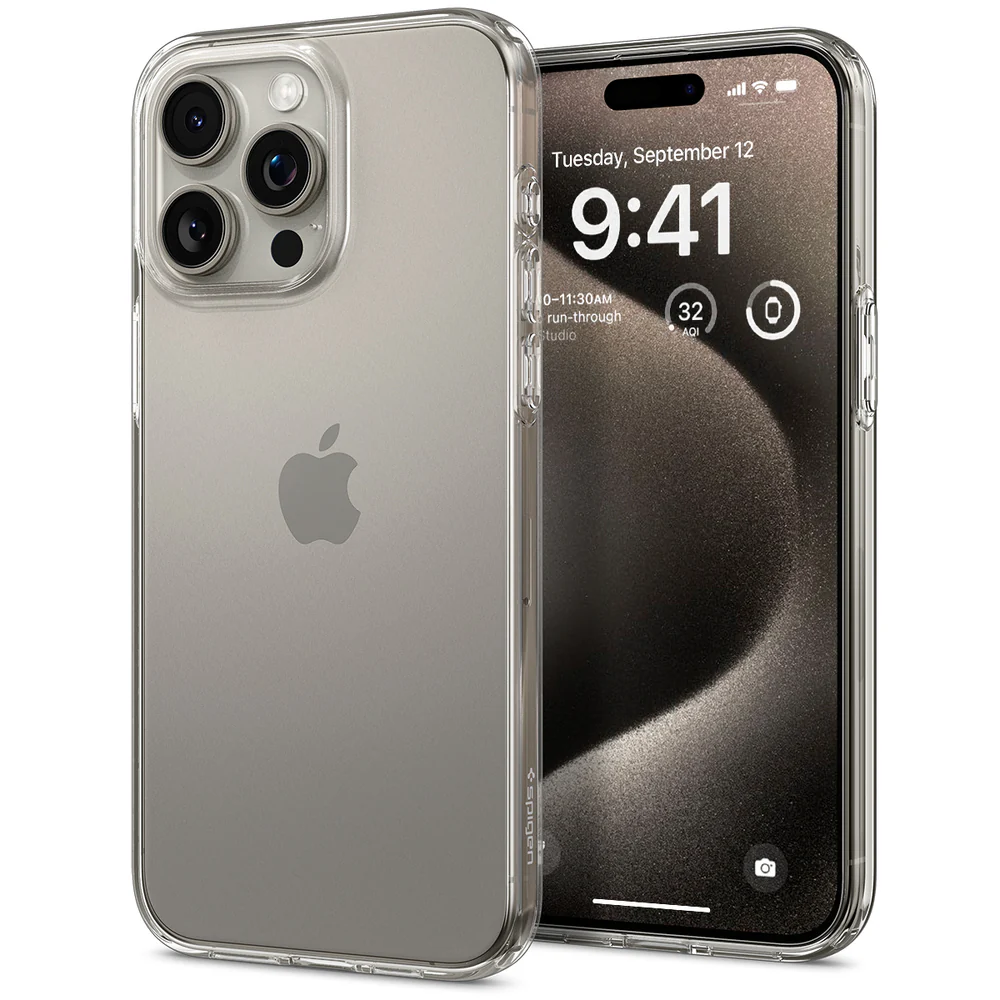 Spigen Apple iPhone 15 Pro Max Liquid Crystal Case - Clear - Image 3
