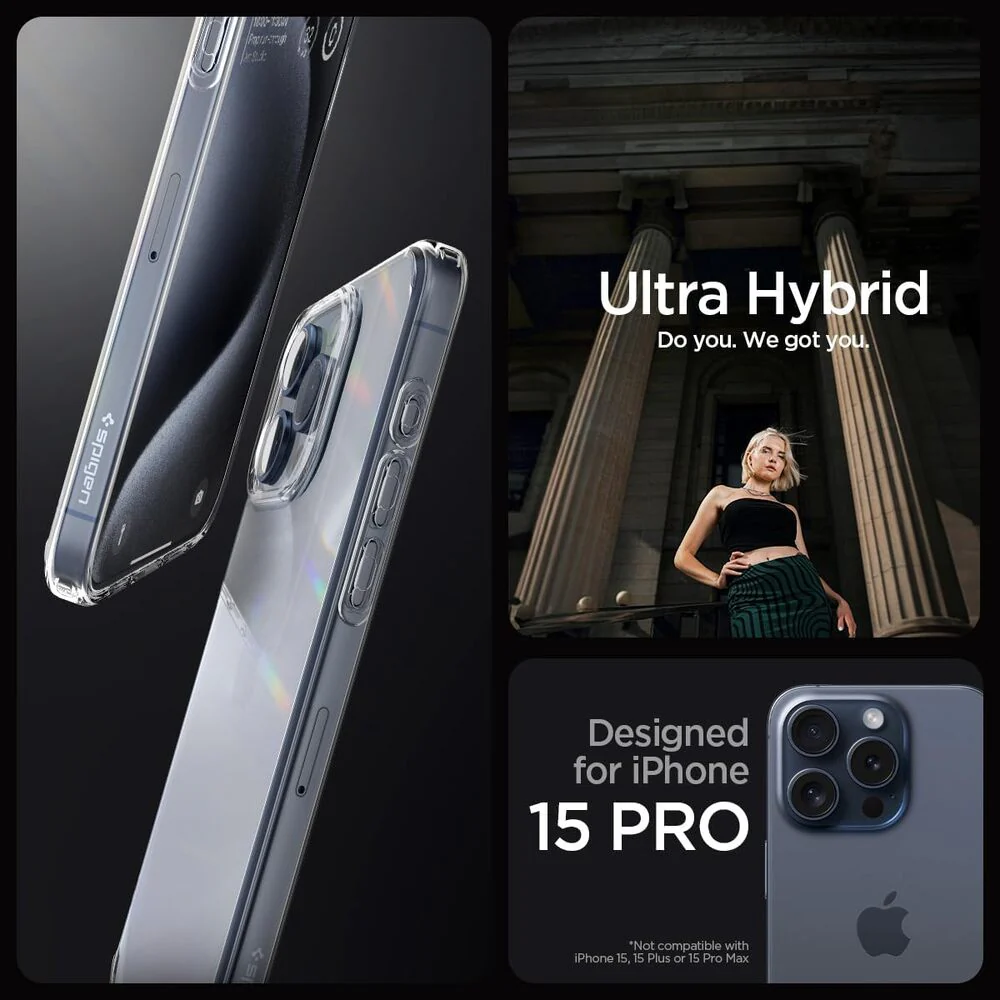 Spigen Apple iPhone 15 Pro Ultra Hybrid Case - Blossom - Image 2