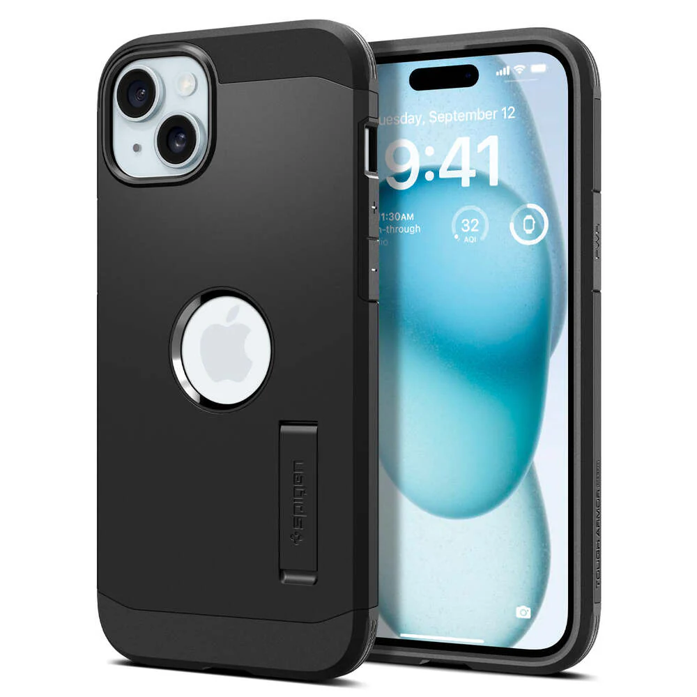 Spigen Apple iPhone 15 Tough Armor (MagFit) Case - Black - Image 3