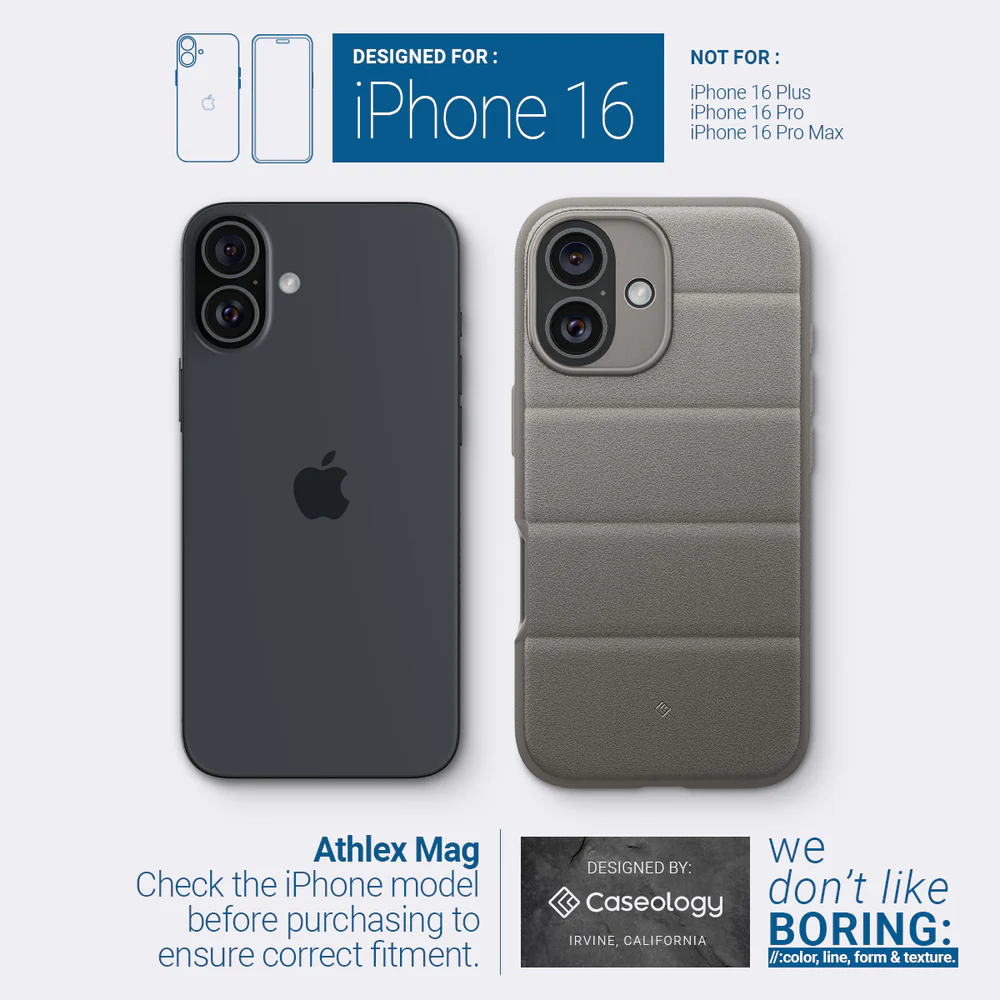 Spigen Apple iPhone 16 Athlex Mag Case - Active Grey - Image 2