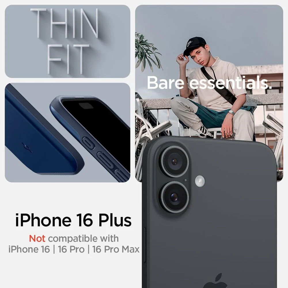 Spigen Apple iPhone 16 Plus Thin Fit (MagFit) Case - Navy Blue - Image 2