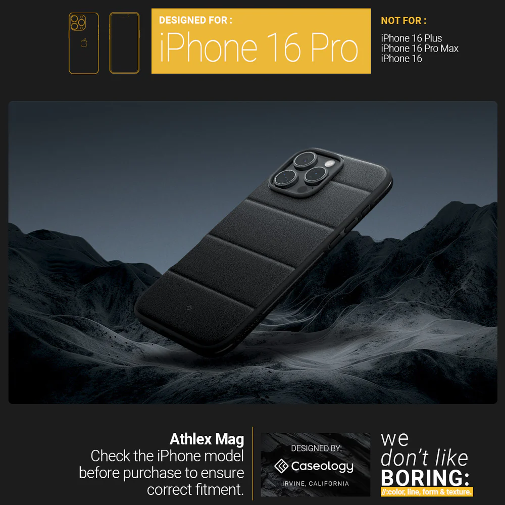 Spigen Apple iPhone 16 Pro Athlex Mag Case - Active Black - Image 2