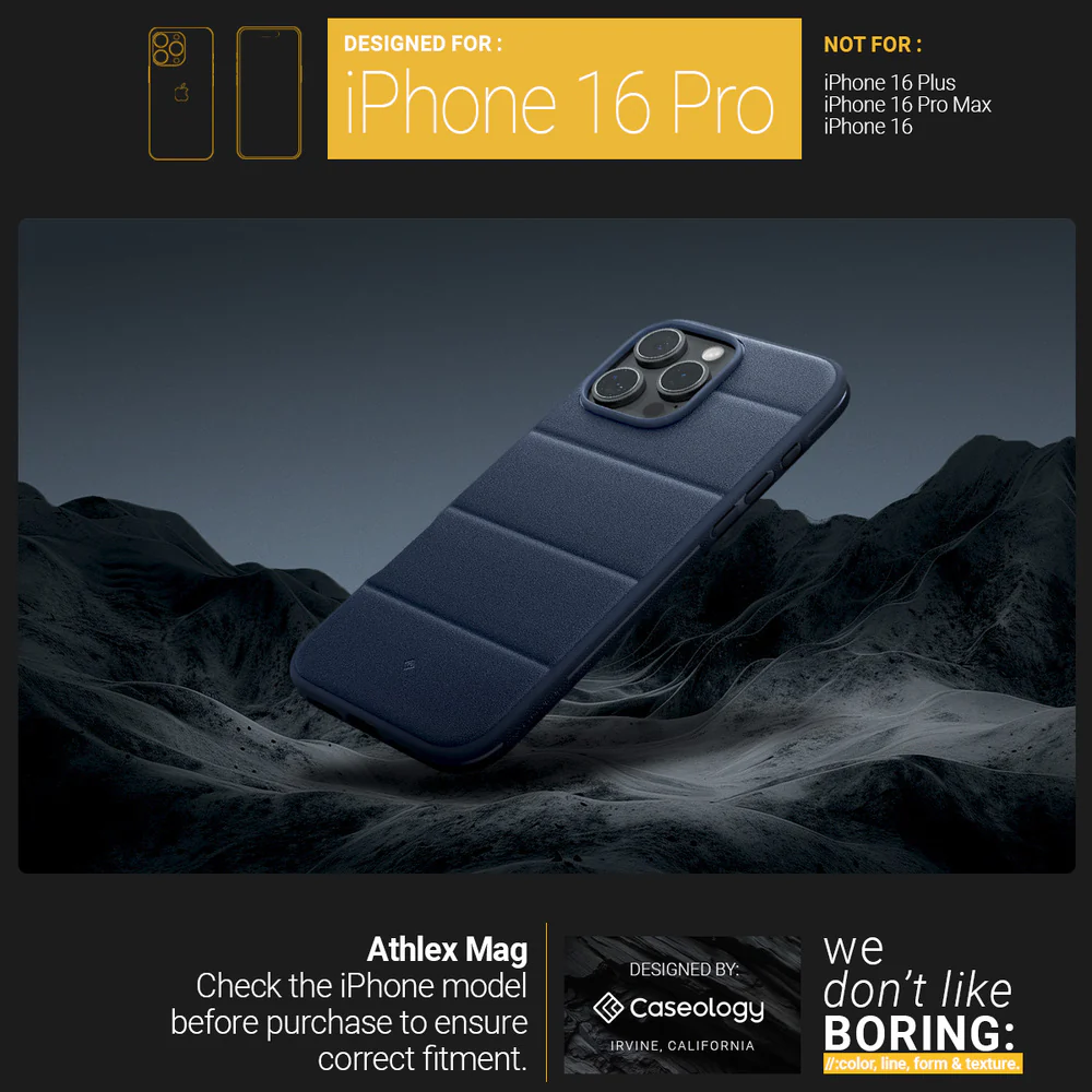 Spigen Apple iPhone 16 Pro Athlex Mag Case - Active Navy - Image 2