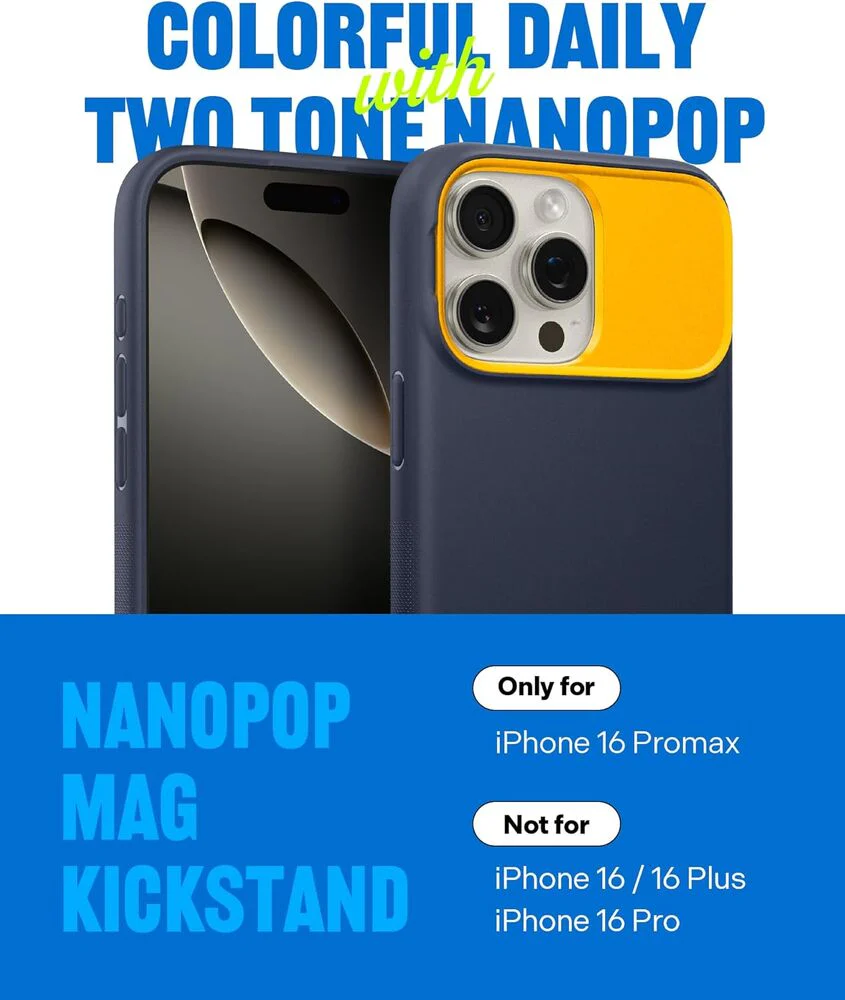 Spigen Apple iPhone 16 Pro Max Nano Pop Mag Kickstand Case - Blueberry Navy - Image 2