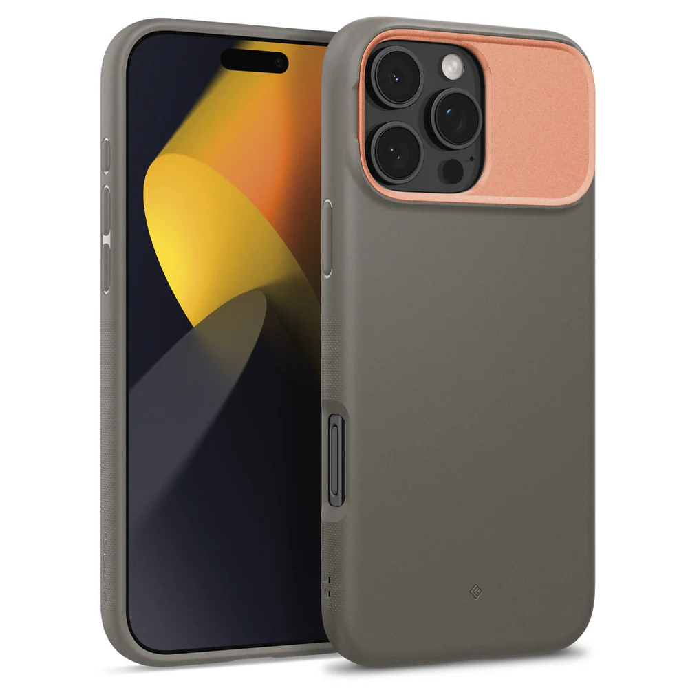 Spigen Apple iPhone 16 Pro Max Nano Pop Mag Kickstand Case - Papaya Grey - Image 3